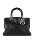 Granville Polochon, &pound;695, Handbags, Black, Leather, Front view